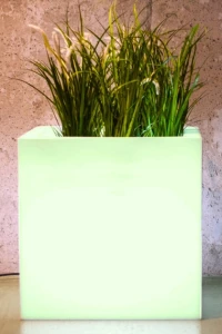 Donica LED kwadratowa podświetlana 50 cm RGB + pilot | Pixel Pot light | Monumo
