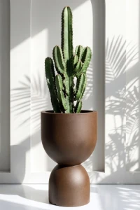 Donica ogrodowa Kielich XL 80 cm Monumo | wysoka | z półką | efekt corten | mrozoodporna