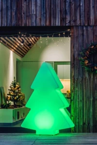 Choinka LED 140 cm MONUMO | Podświetlana | Do Wnętrz i Ogrodu | RGB + Pilot | Mrozoodporna Dekoracja Świąteczna