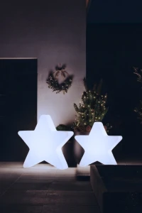 Zestaw Gwiazd LED 60 cm i 80 cm dekoracje świąteczne barwa zimna