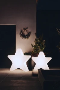 Zestaw Gwiazd LED 60 cm i 80 cm dekoracje świąteczne barwa neutralna
