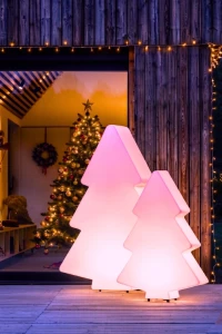 Zestaw Świąteczny LED Monumo Choinka podświetlana H:100 & Choinka podświetlana H:140 RGB z pilotem