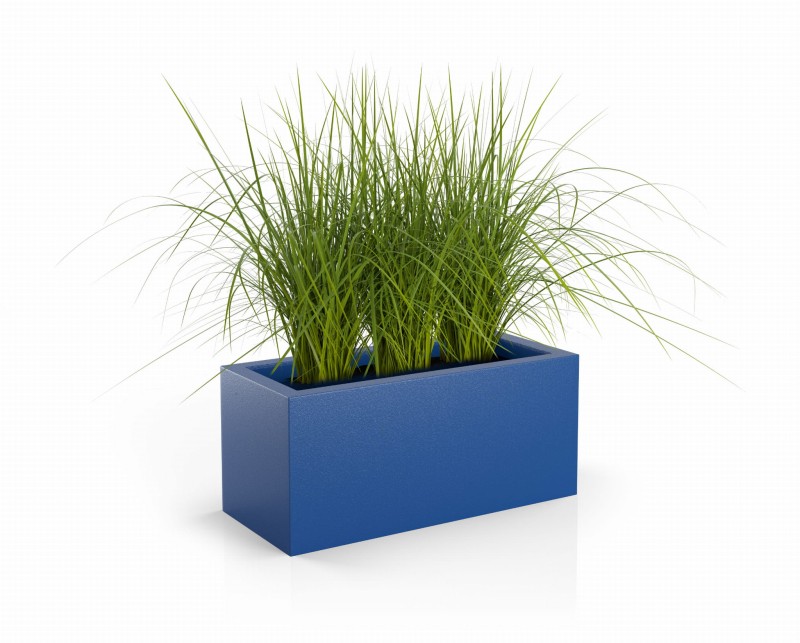 Donica prostokątna długa na taras Long 90 cm (90x40x40) niebieska | Monumo