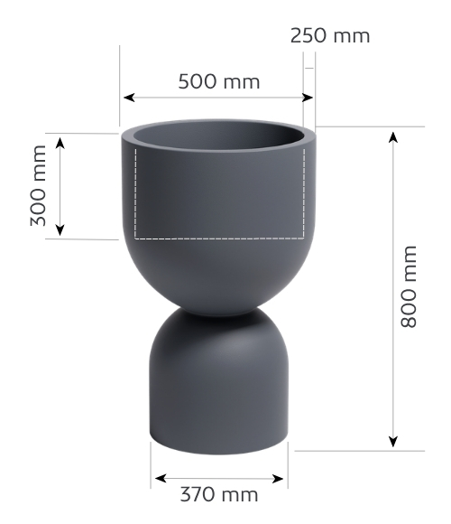 Donica ogrodowa o wysokości 80 cm Monumo kielich