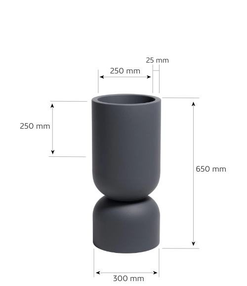 donica niska perfetto ozdobna Monumo 65 cm