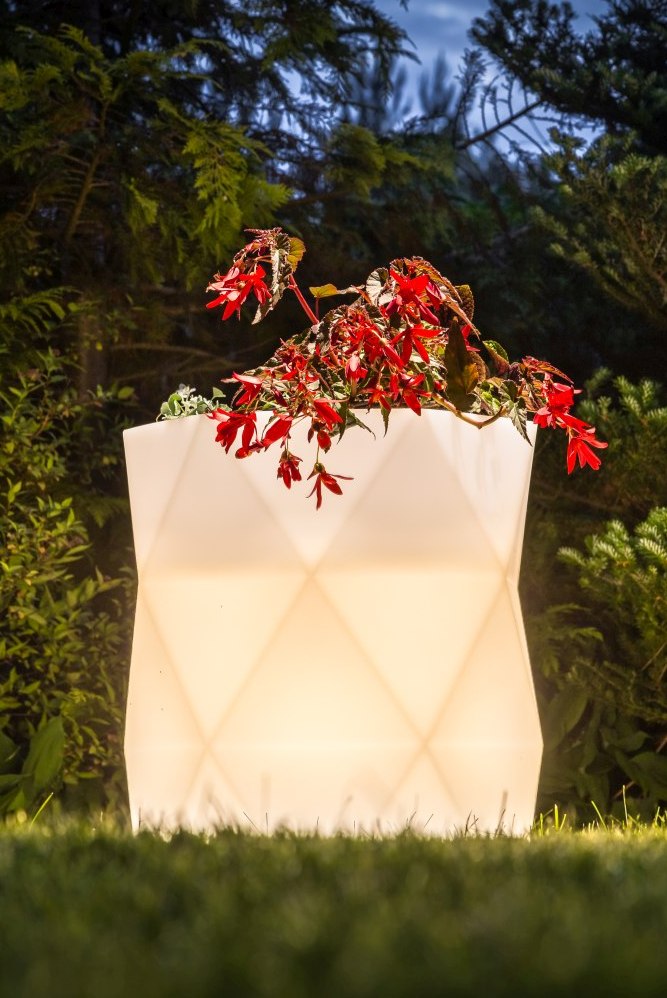 Geometryczna donica podświetlana Monumo Modena