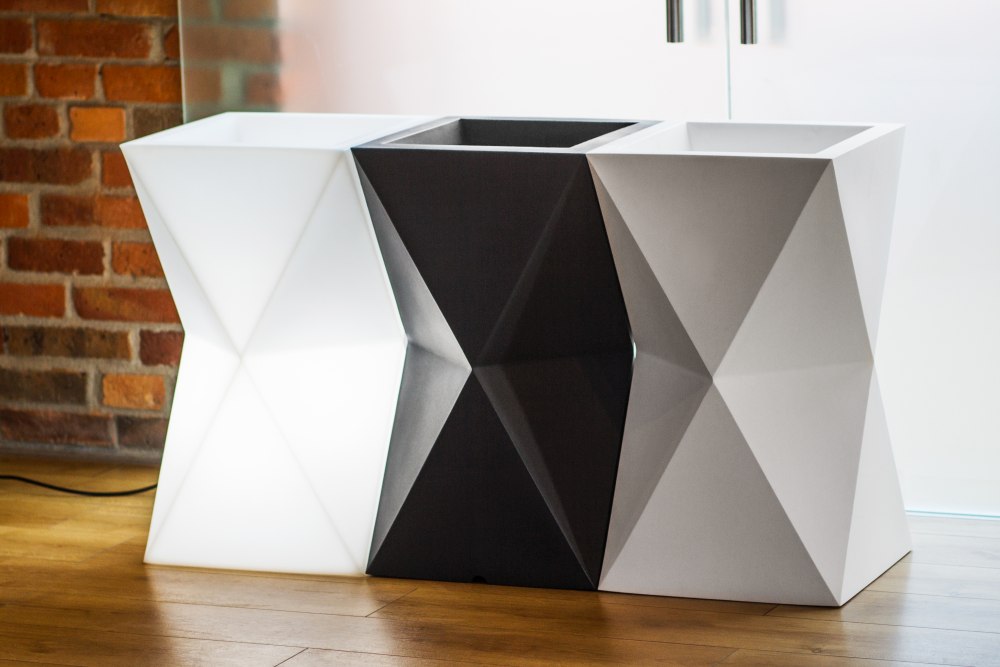 Nowoczesna duża donica podświetlana Monumo Valencia Light