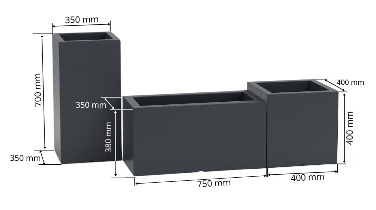 Zestaw 3 Prostokątnych Donic Monumo Tower & Lungo & Pixel