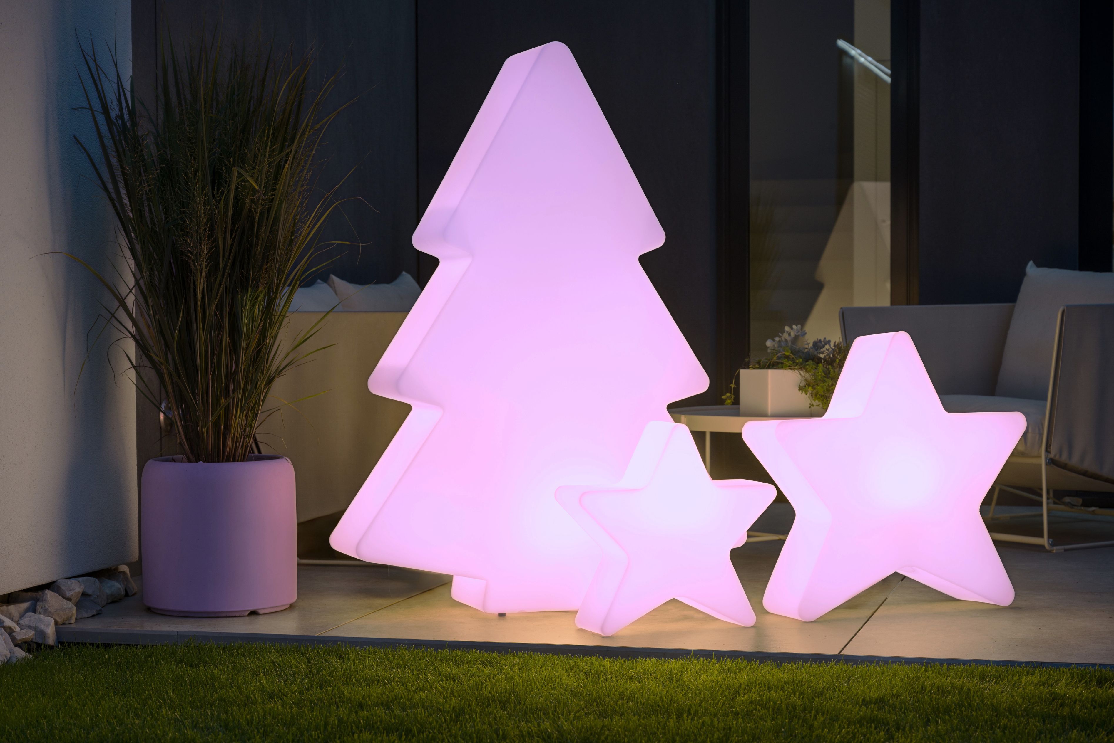 Gwiazdy LED zestaw ozdób świątecznych Monumo barwa zimna