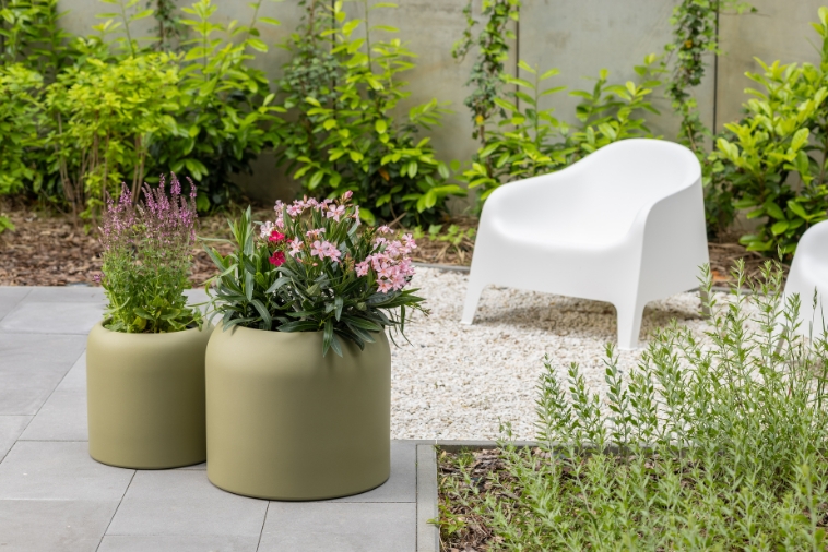 Klasyczna Okrągła Donica do biura Monumo Ambienti  39h