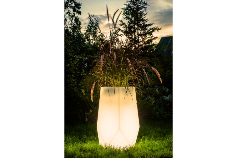 Geometryczna duża donica podświetlana Monumo Bari