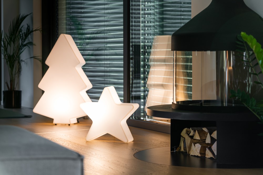 Świecąca gwiazda i choinka LED Monumo