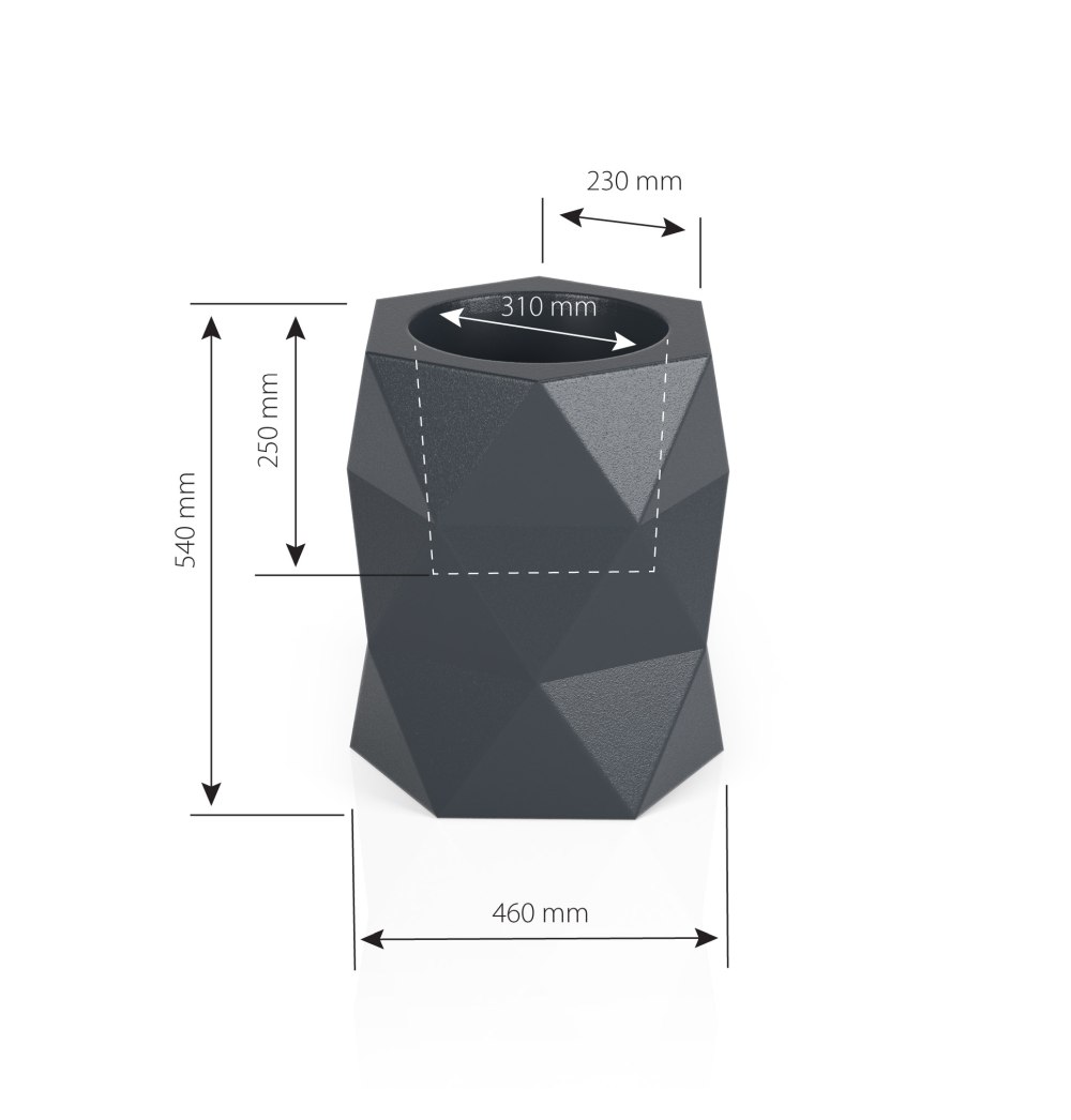 Geometryczna donica Monumo Modena