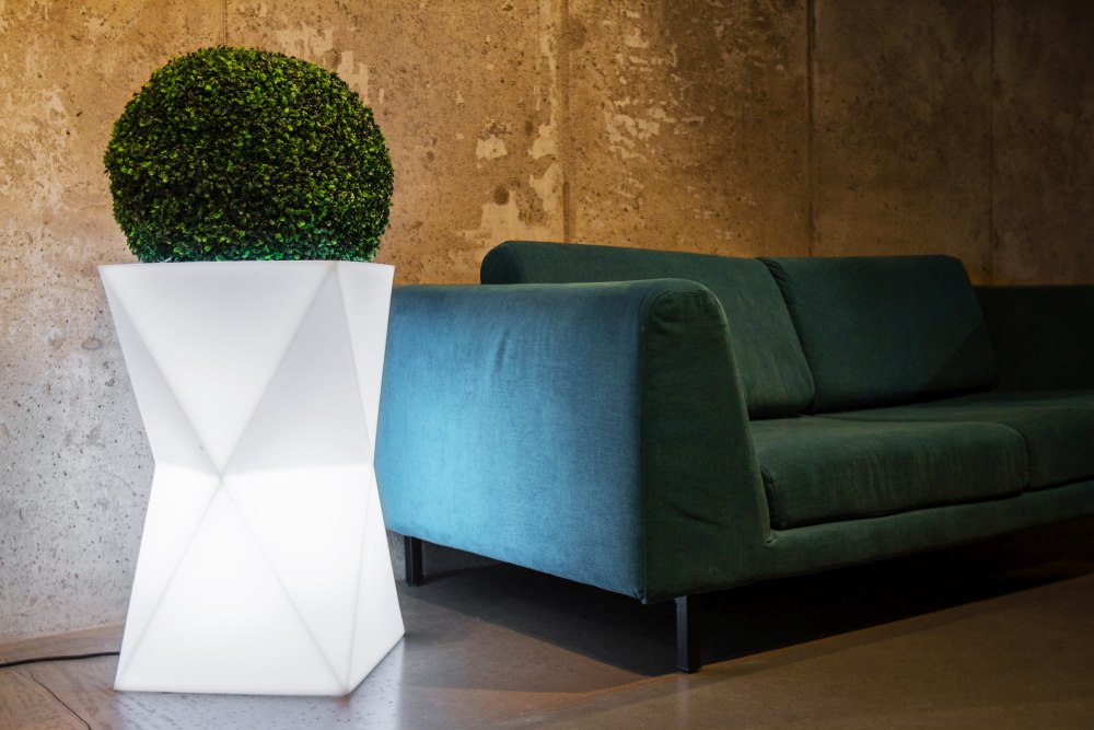 Nowoczesna duża donica podświetlana Monumo Valencia Light