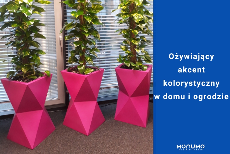 Ożywiający akcent kolorystyczny w domu i ogrodzie - donice limonkowe, żółte i różowe